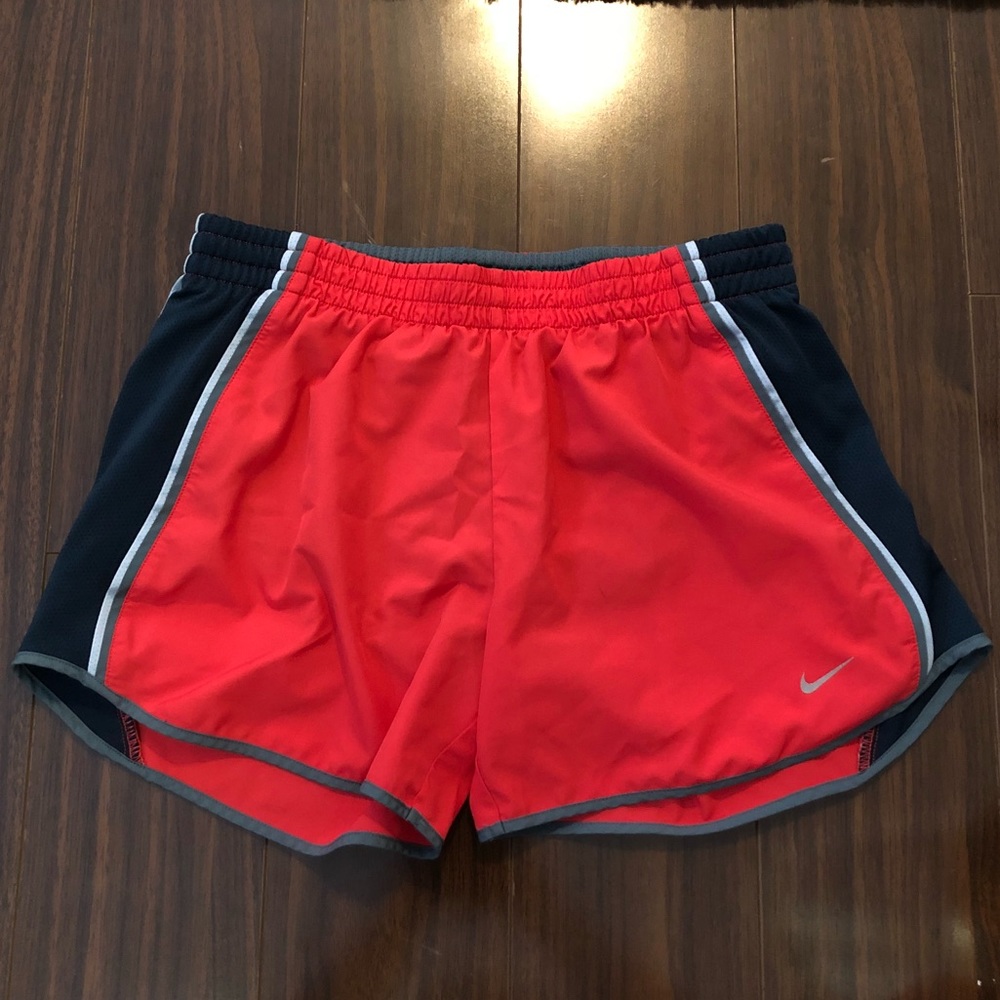 Red/Pink and Dark Blue Nike Shorts